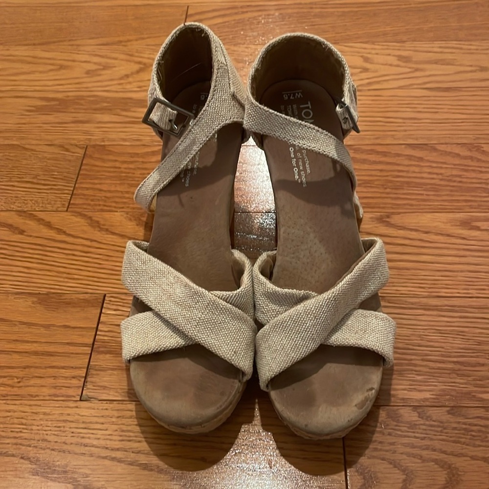 Tom’s sierra wedge heel sandals